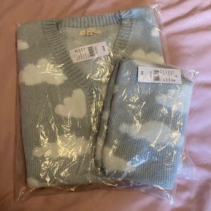 Cloud Print Sweater Set